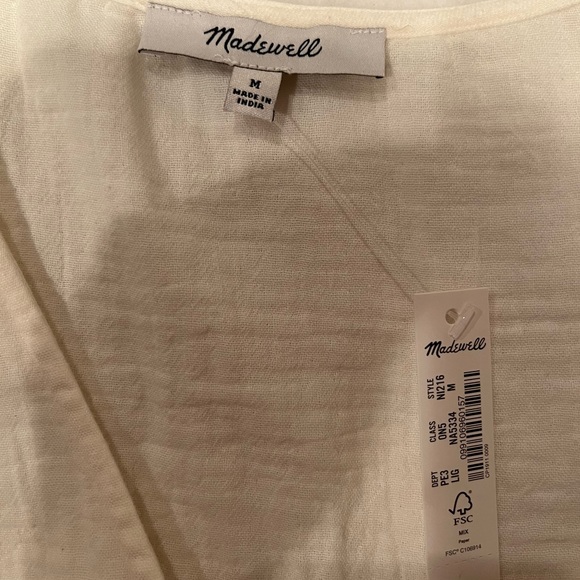 NWT Madewell Tie-Front Crop Top - Picture 4 of 4